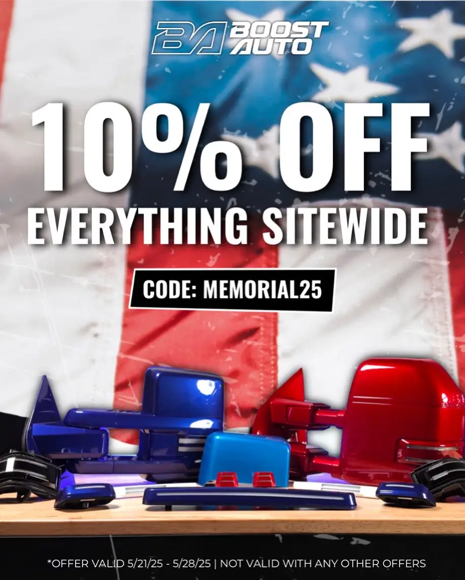 LIMITED TIME - 10% OFF EVERYTHING!   Shop the link in our bio and use code MEMORIAL25 at checkout to claim!   *Offer valid 5/21/25-5/28/25 | Cannot be combined with any other offers   ▶️ Want early access to all the new things coming to Boost Auto? Head over to our profile and join our broadcast channel (Updates, Releases, & Promos) to be in the know before everyone else! 😎   #boostauto #memorialdaysale #truckgram #liftedtrucks #truckmods #reels #fypシ゚viral 