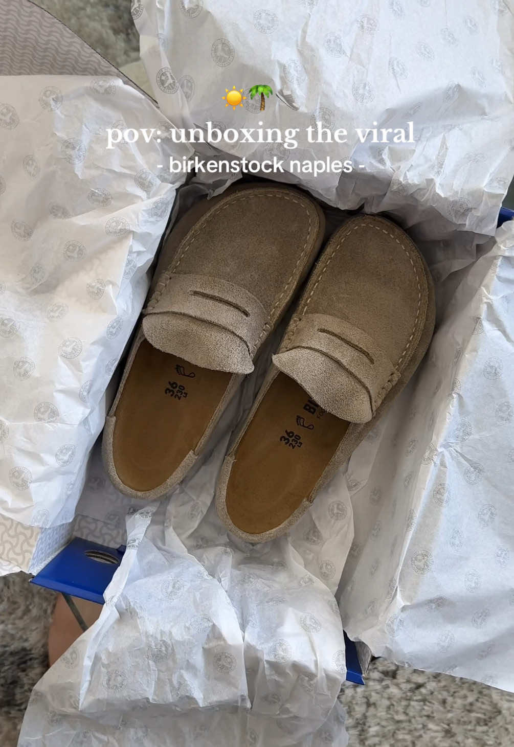 in taupe 👟 @BIRKENSTOCK  I ordered them online on the official website and got them in 1 week - a heads up that sizes run out quickly thooooo 🙃 #springshoes #birks #birkenstocks #naples #birkenstocknaples #birkenstock  