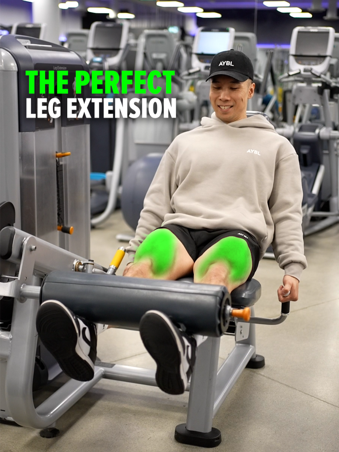 @AYBL just dropped their new hoodies and they’re 🔥 Use code ‘DELTA’ for 10% off at aybl.com!   ✅ The Perfect Leg Extension  1) Keep your legs hip-width apart – this gives you the best leverage and stability. Avoid setting your feet too wide, which can reduce efficiency and strain your knees.   2) Grab the side handles to maximize leverage and stay locked in. Avoid placing your hands on your lap—it takes away stability and limits how much force you can produce. 3) Align your knees with the machine's pivot point – this ensures the resistance hits your quads properly and protects your joints. Misalignment can lead to discomfort or even injury. 4) Fully extend your legs with control. Don’t cut your reps short—partial reps too early reduce the effectiveness. Save partials for the very end, once you've already hit failure on full reps. That’s when they can help push your set even further.   Size & Shred Training program 👉🏻 deltabolic.com (link in bio) #beaybl #aybl #legextension