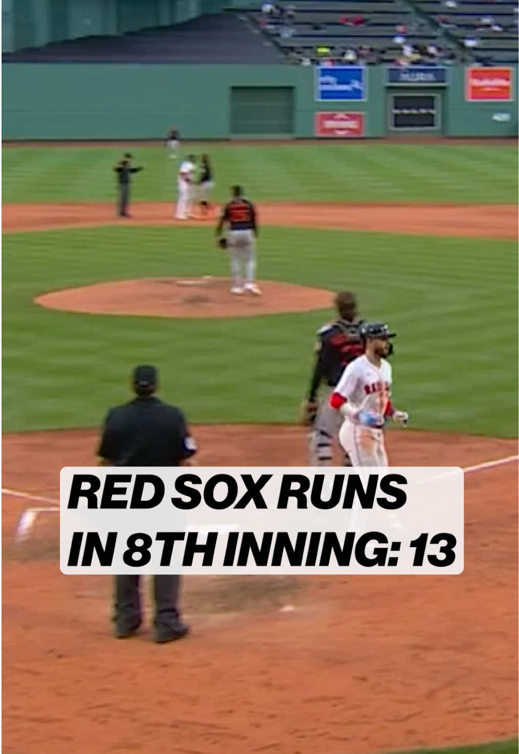 All 13 of the runs scored in the 8th inning by the Red Sox 🔥 #RedSox #Boston #BostonRedSox #Sox #BOS #MLB #MLBtiktok #baseball #baseballtiktok