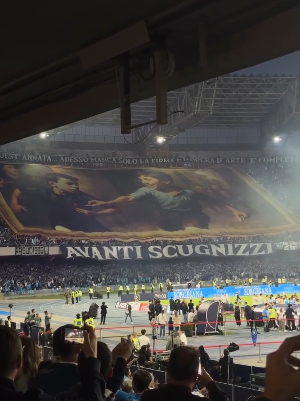 Napoli - Cagliari  23/05/2025 Serie A Tifo from Napoli ultras 