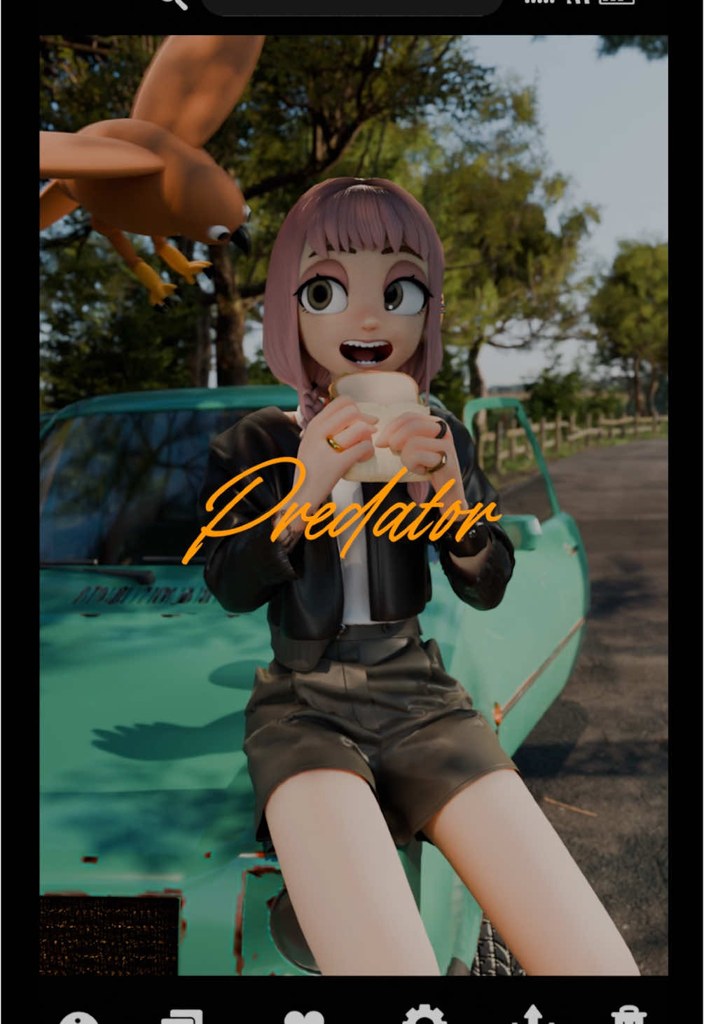 Predator - Original Short Animation #blender #anime #3danimation #photography 