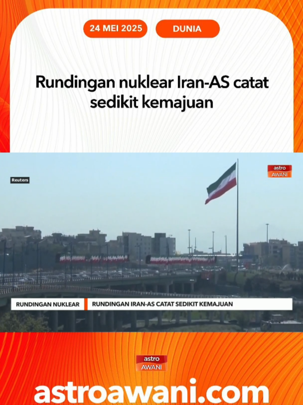 Iran dan AS tamatkan pusingan kelima rundingan nuklear dengan sedikit kemajuan. Araqchi akui proses rumit dan perlukan lebih banyak perbincangan. #AWANInews