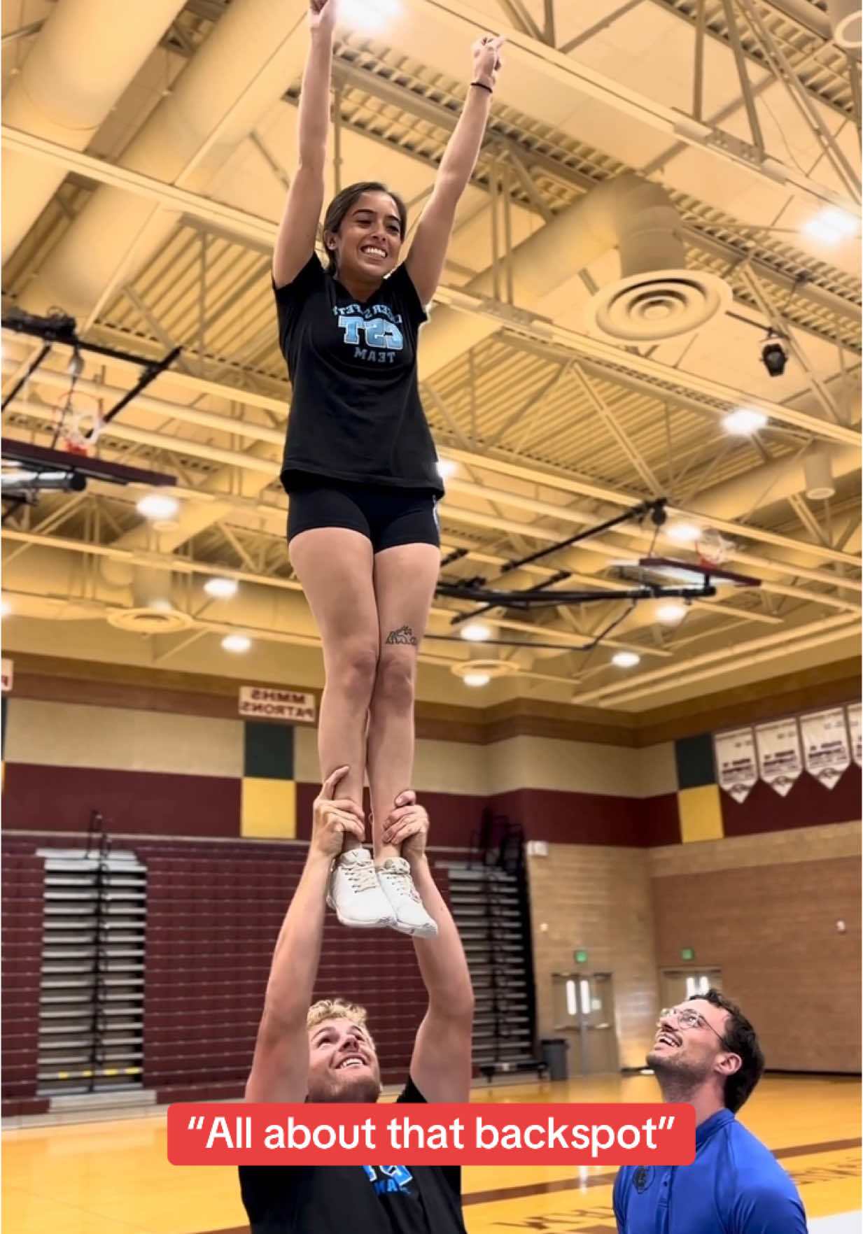 The importance of having a great backspot in stunts!! #cheer #cheerleading #cheertok #fyp #fypシ #fyppppppppppppppppppppppp #viral #allstarcheer 