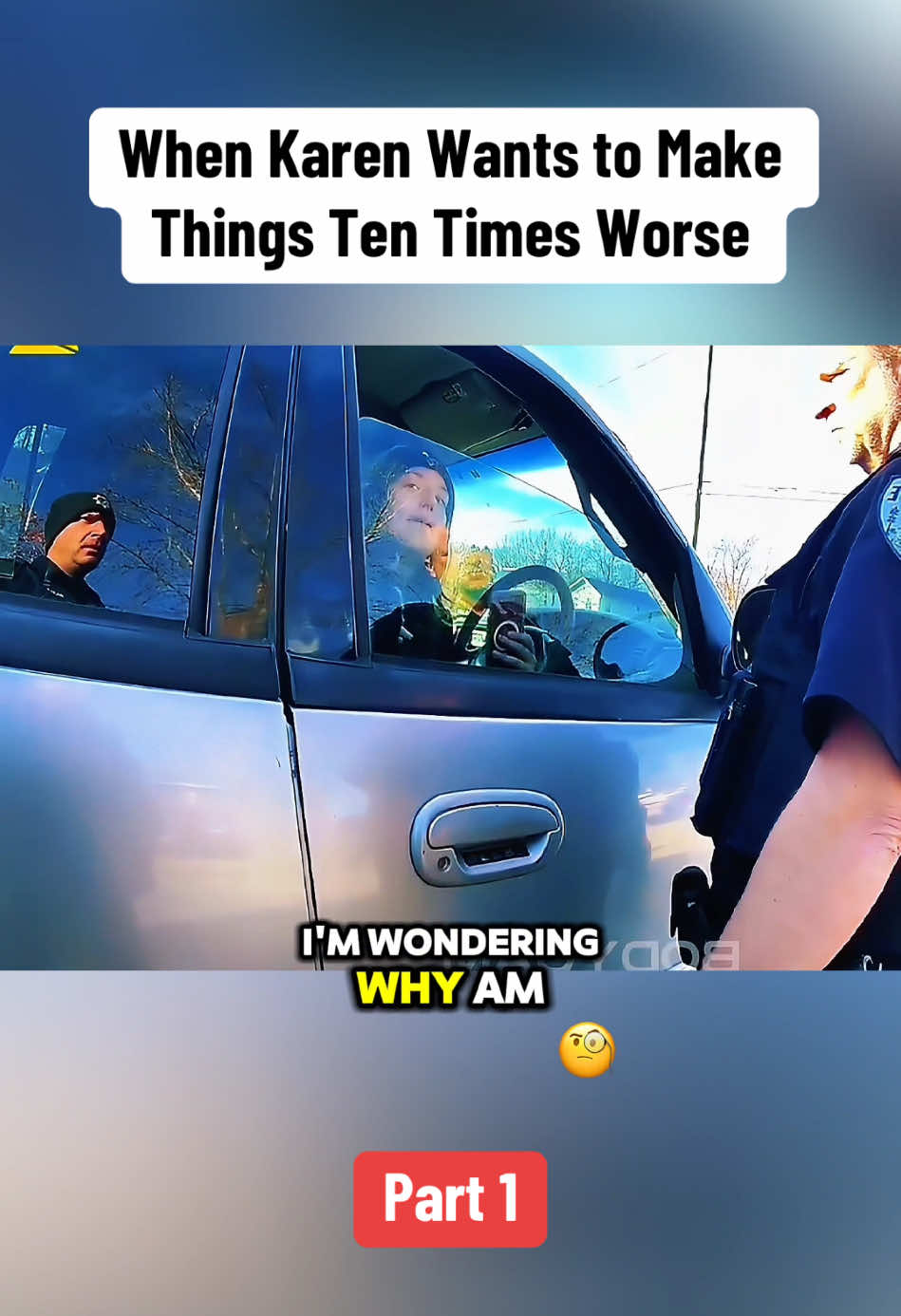 When Karen Wants to Make Things Ten Times Worse. Part 1 #fyp #cops #crime #copsoftiktok #crimetok #law #bodycam #arrested #viralvideo #usa🇺🇸 