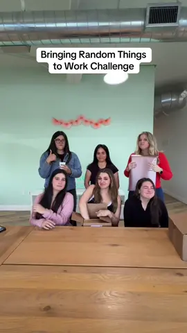 Who do you think showed up with the most random thing? Comment below! 😂 #randomchallenge #officecontent #bringarandomitemtowork #taylorswift