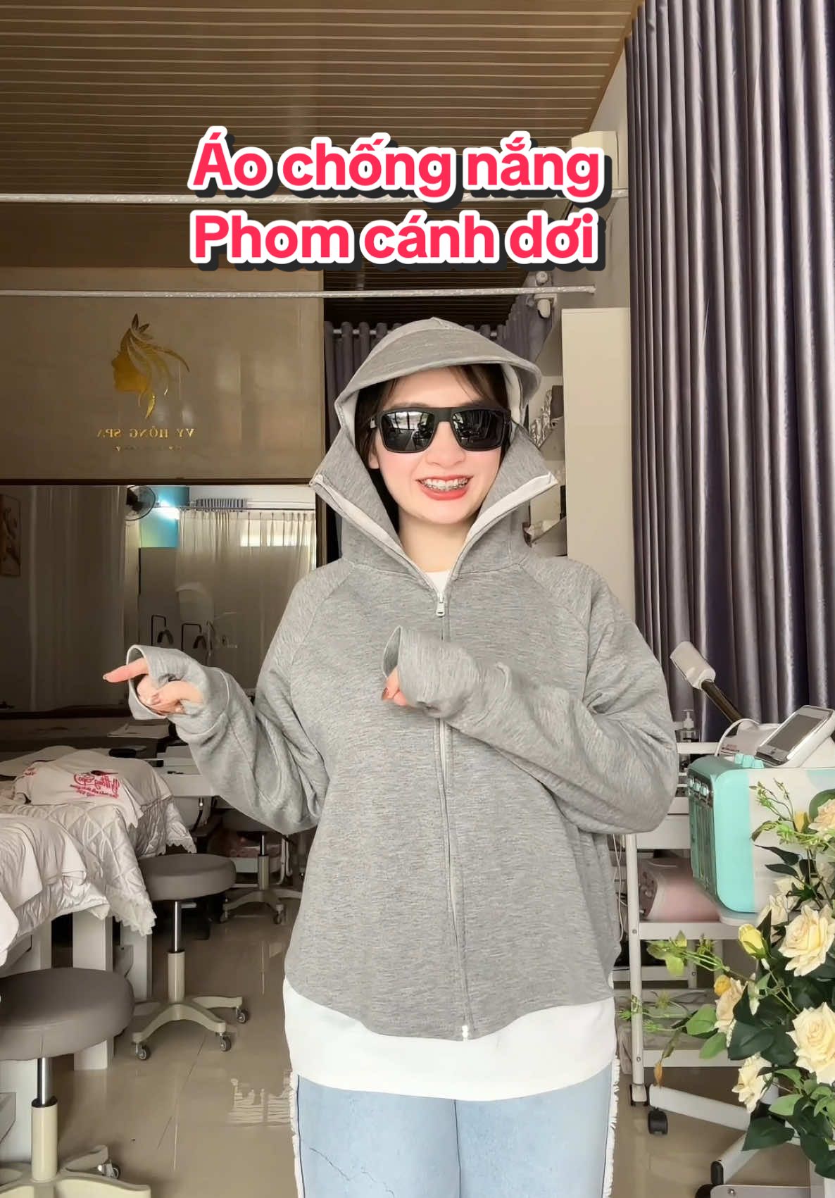 Áo khoác chống nắng phom cánh dơi, vải umi dày dặn #hongodaklak 