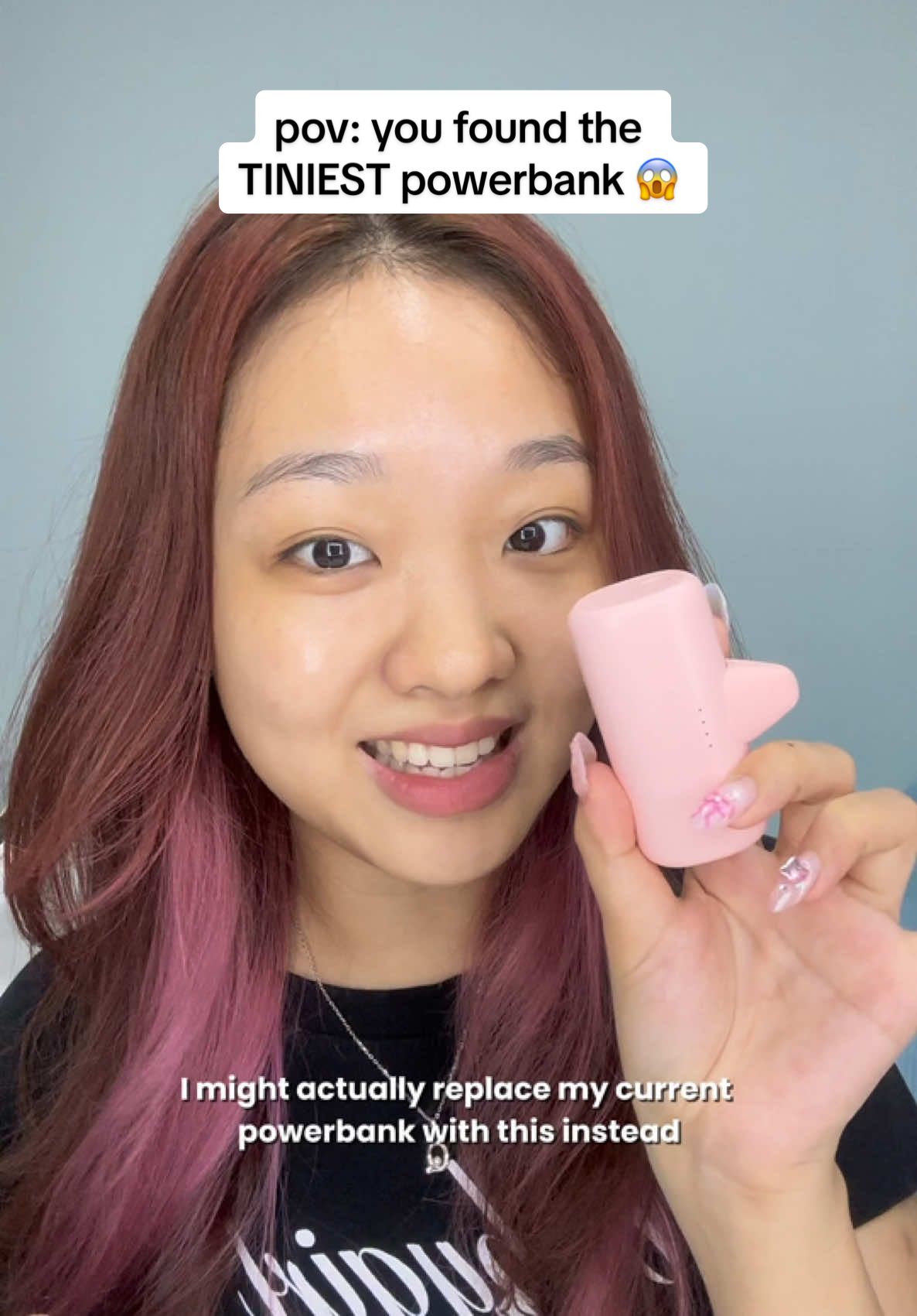 pov: you found the TINIEST powerbank 😱 #powerbank #createtowin #minipowerbank 