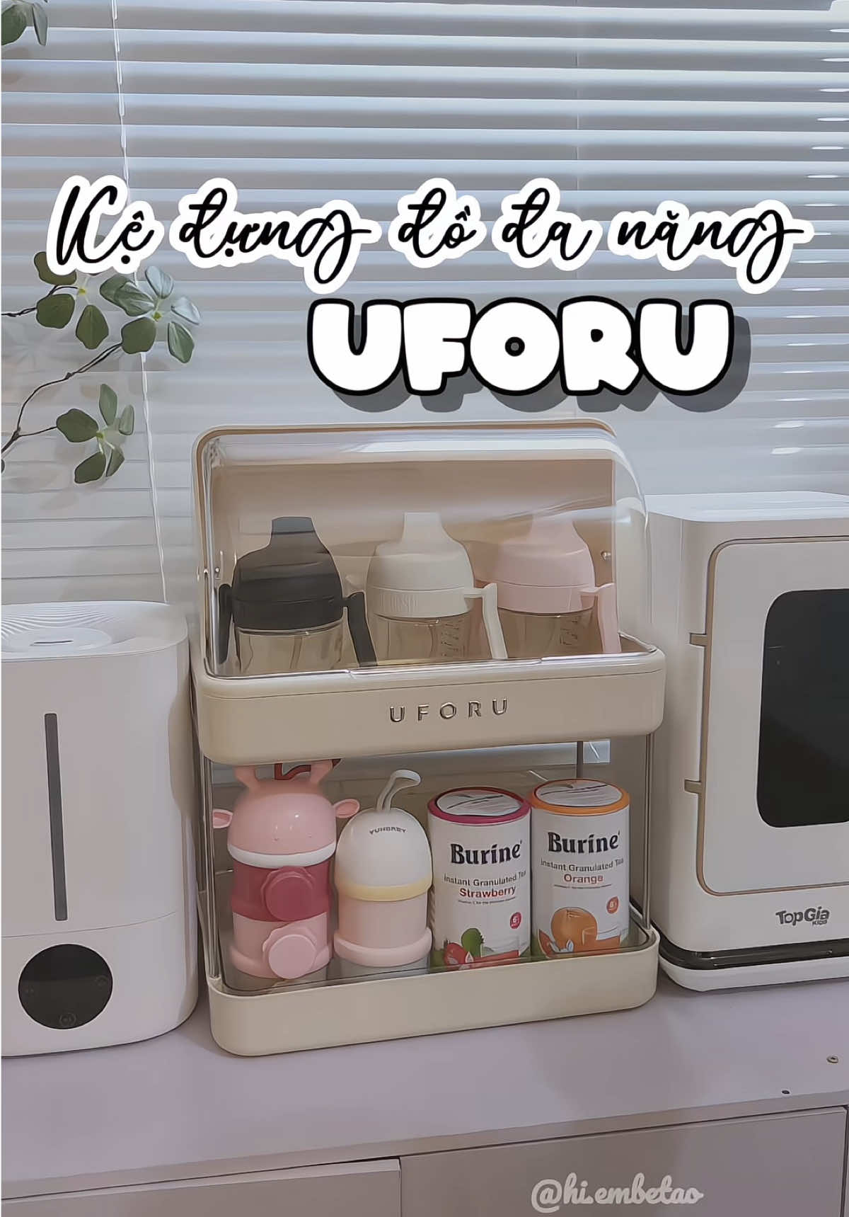 Kệ UFORU bản có nắp đậy này vừa tiện, gọn gàng mà lại sạch sẽ nà ✨🫧🤍 #chuyennhatao #mebimsuachamcon #uforu #canhosua #xuhuong 