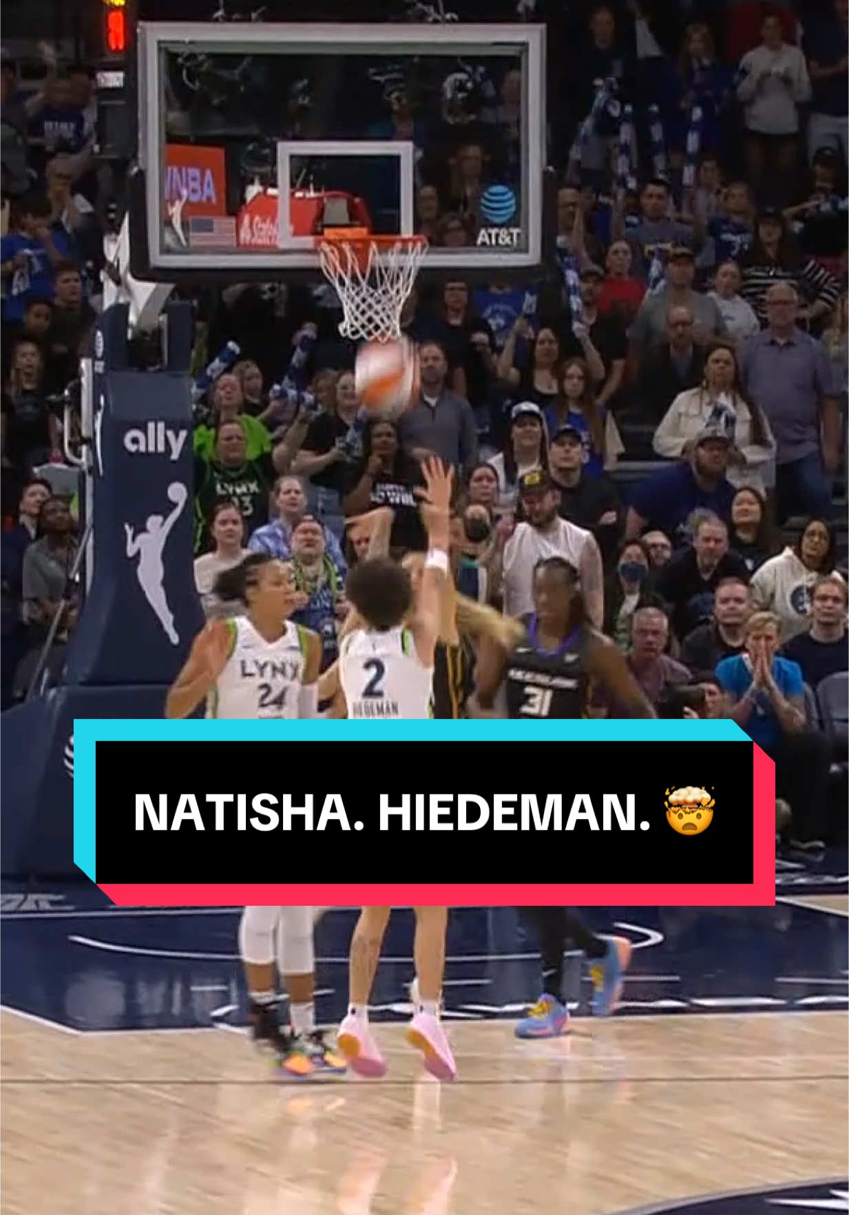 NATISHA HIEDEMAN COMES UP BIG IN THE LYNX'S COMEBACK WIN 🤯 BACK-TO-BACK CLUTCH PLAYS! #WNBA #WomensBasketball