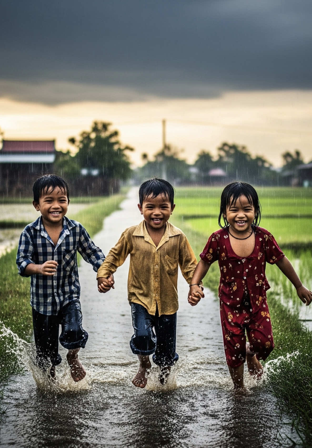 ស្រុកស្រែ អតីតកាល (AI) #ទេសភាពស្រុកស្រែ🌄🏜️🌱🌼🌾🐟 #ស្រុកស្រែ #ទេសភាពស្អាតៗ 