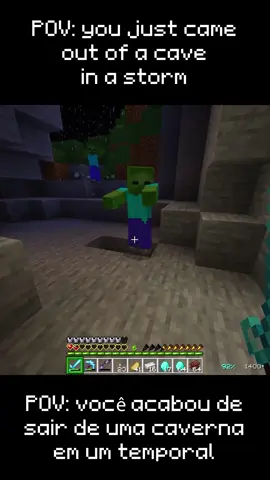POV: you just came out of a cave in a storm #Minecraft
