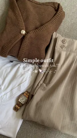 Rekomendasi simple outfit elegan!!💓 #basicfit #knitpants #celanawanita #simpleoutfit #outfitideas #ootdsimple 