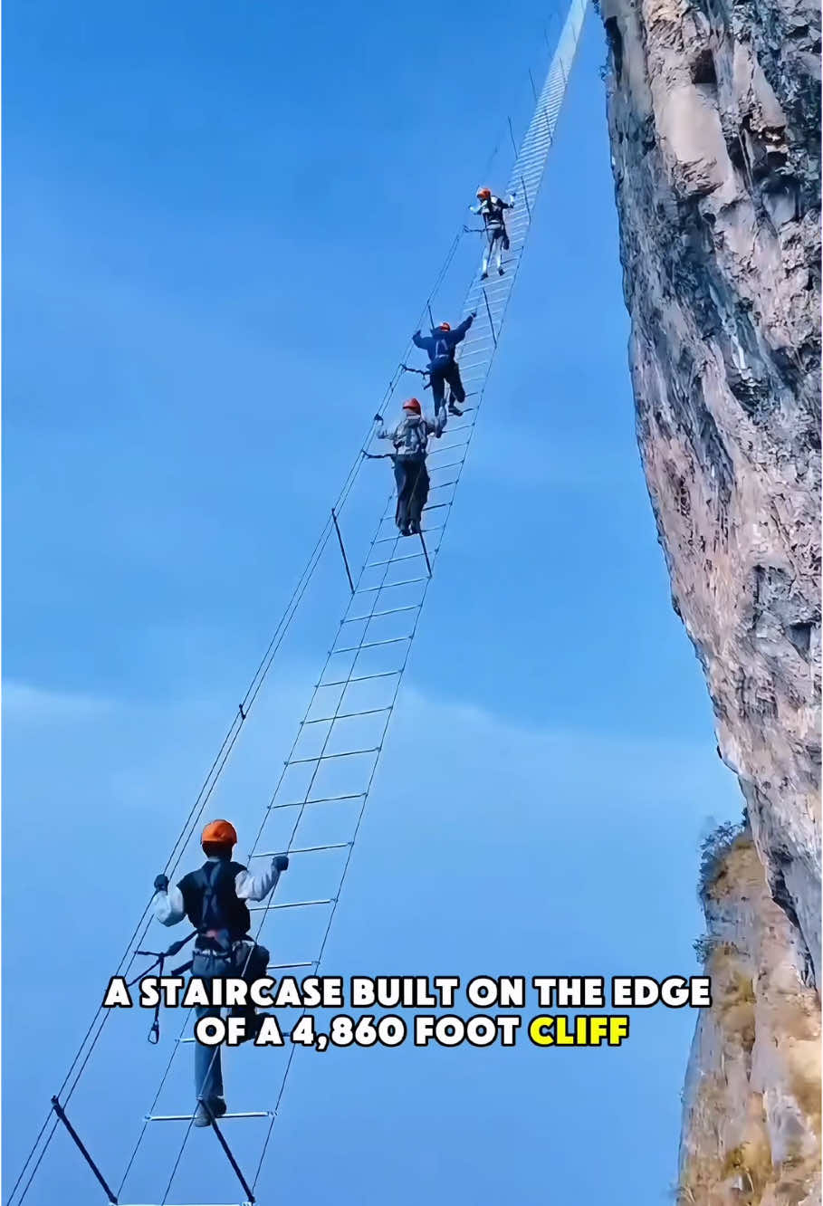 The World's Most Breathtaking Staircase — Would You Dare to Climb It? #SkyStaircase #ChinaTravel #AvatarMountains #ExtremeHeights #BucketListAdventure #zhangjiajie 