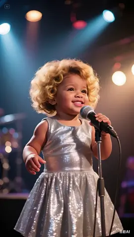 Baby Tina Turner 💙💜#baby #singing #ai #tinaturner #viralvideo 