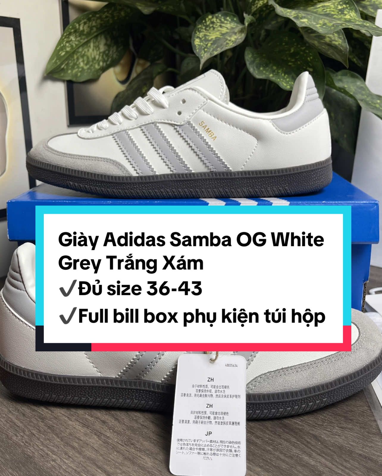Giày Adidas Samba OG White Grey Trắng Xám  ✔️Đủ size 36-43  ✔️Full bill box phụ kiện túi hộp ✔️Free ship toàn quốc ✔️Đổi trả kiểm tra check hàng thoải mái
️🏆 Uy tín tạo niềm tin  ️☎ zl/ hotline : 0386626669  #Giày #amumu #giaaymumu #xuhuongtiktok #xuhuong #sneaker #thịnhhành #giaâymumu #adidas #samba 