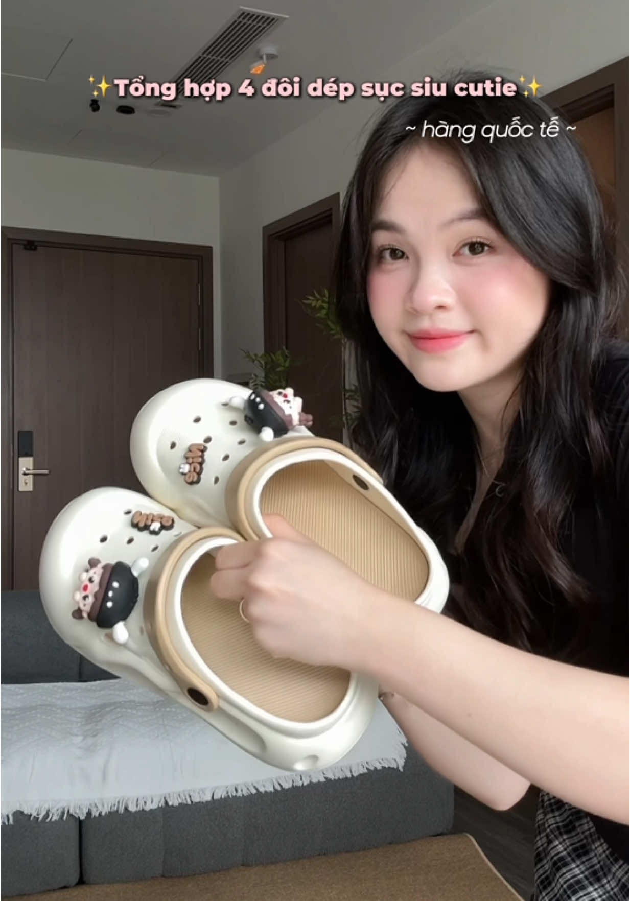 Mấy khi tìm được dép sục cutie z đâu✨🐰#huongtranreview 