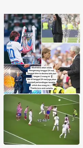 para Madridista tidak akan pernah lupa dengan tanggal 24 mei,tanggal yang di cap dengan ulang tahun la decima sekaligus perpisahan luca modric dan ancelotti dari real Madrid 🥲🥲#hallamadrid #realmadrid #madridista @Real Madrid C.F. @Dani Carvajal @toni.kr8s 