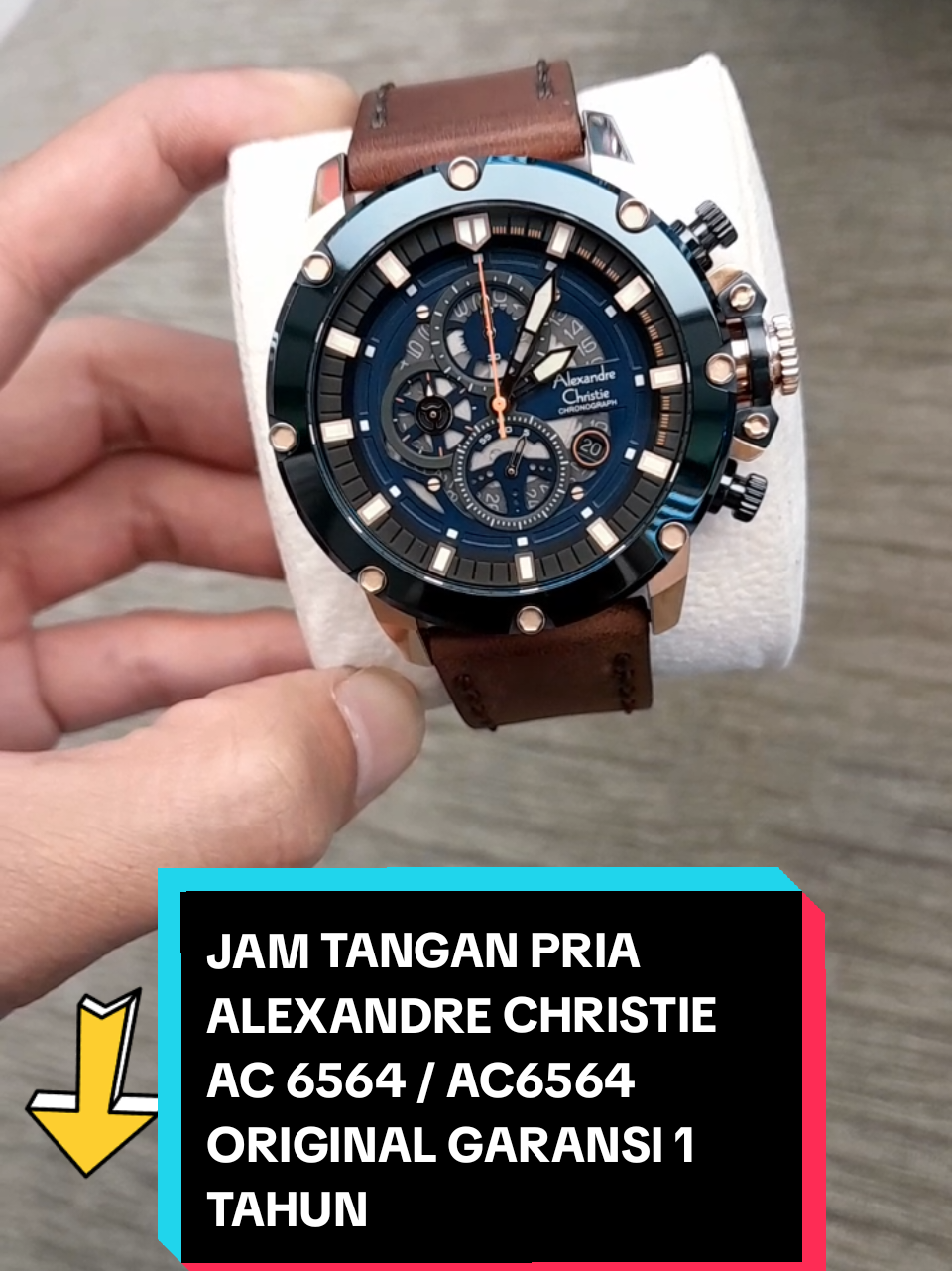 JAM TANGAN PRIA ALEXANDRE CHRISTIE AC 6564 / AC6564 QUARTZ ORIGINAL GARANSI 1 TAHUN  #jamtangan #jamtangankeren #jamtanganpria #alexandrechristie #6564 #talikulit 