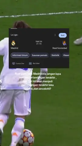 ahhh sedih kali melihat pertandingan terakhir dari Modric dan Ancelotti 🤧 #madridista #madrid #berandafypシ #4u #madridista #modric #ancelotti #fyppppppppppppppppppppppp #boladunia #sepakbola #madridistas 