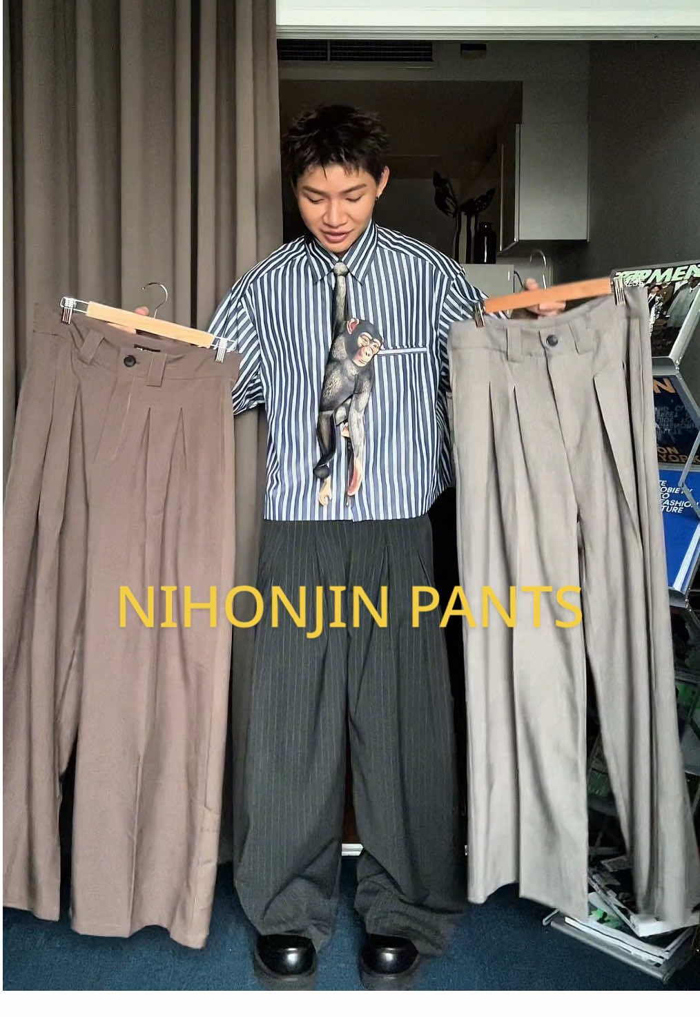 กางเกงที่คนถามถึงบ่อยมาก วันนี้เอากลับมาให้ดูครบทุกสีเลย #fashwithntm #TikTokFashion #กางเกงbaggy #แบรนด์ไทย #เสื้อผ้าผู้ชาย 