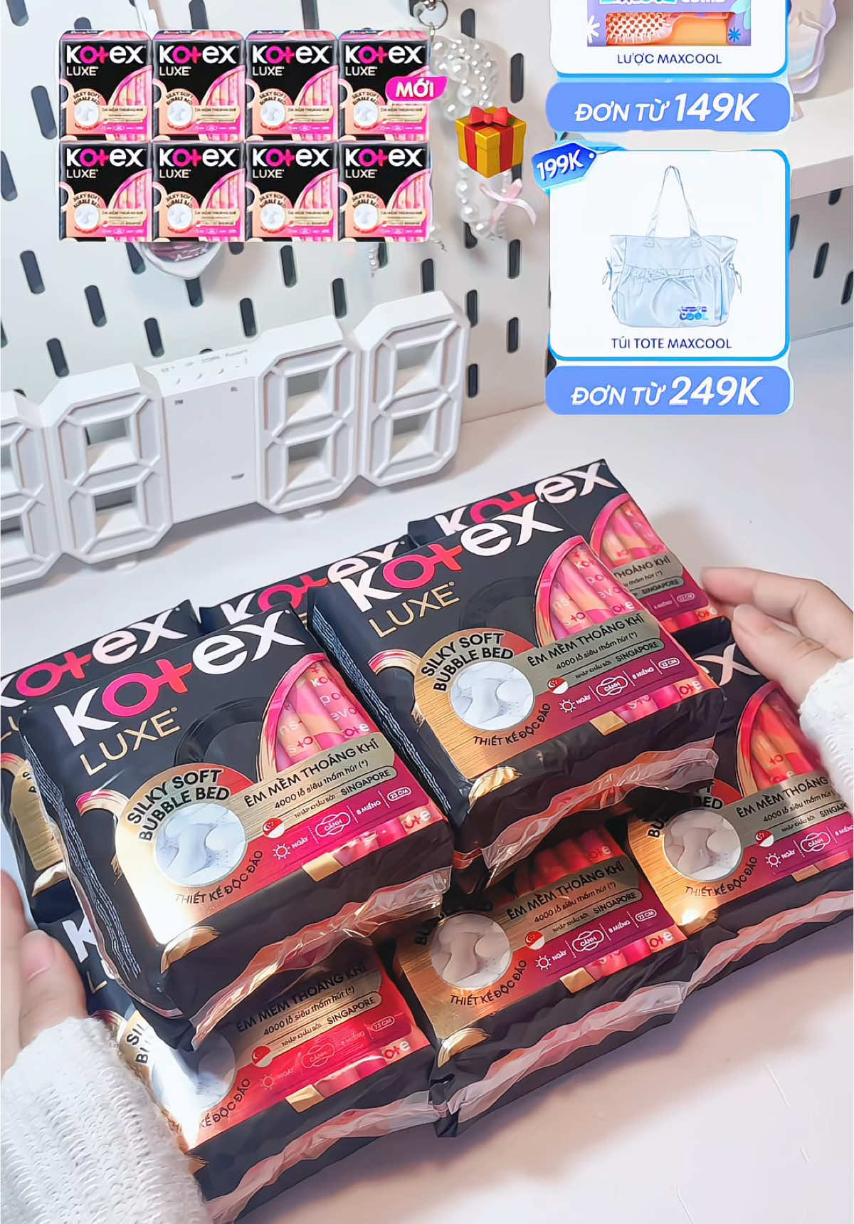 Nay KOTEX bán chính hãng trên sàn mà đnag có ưu đãi nữa nè😘🙀 #kotex #kotexluxe #bvs #congai #review #xh#trending #viral #foryou 