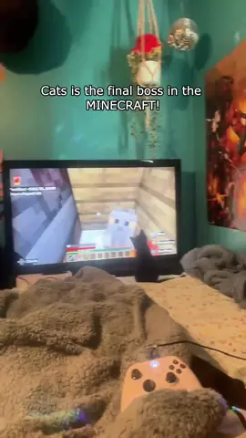 Who is the final boss in Minecraft?..#fyp #cat #Minecraft #kitten #cutecat #catsoftiktok #cute #viral #minecraftmemes 