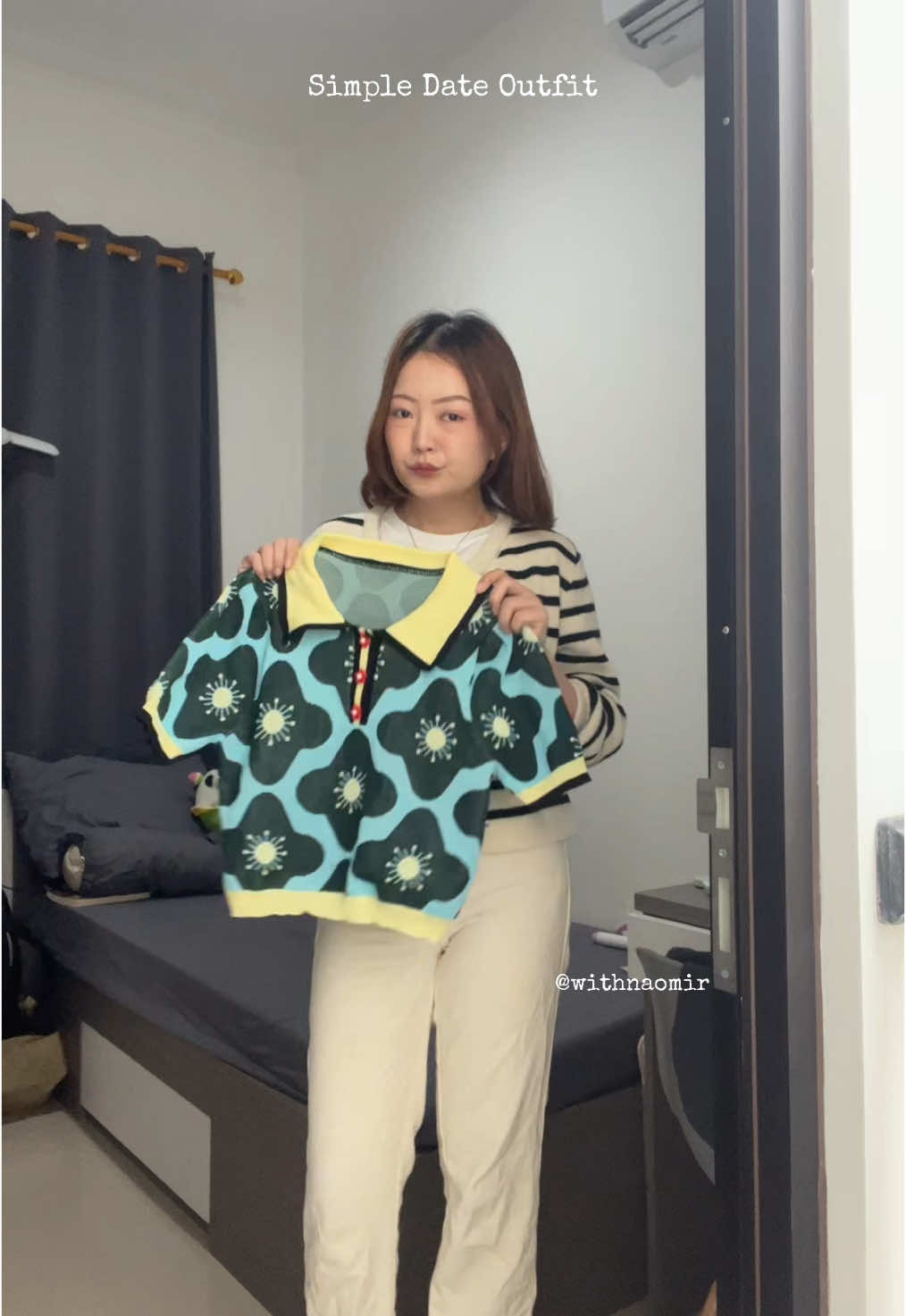 simple date outfit with bety top🌸✨ #knitwear #knittop #bettytop #itslawearknittop #racunbelanja #outfitideas #dateoutfit 