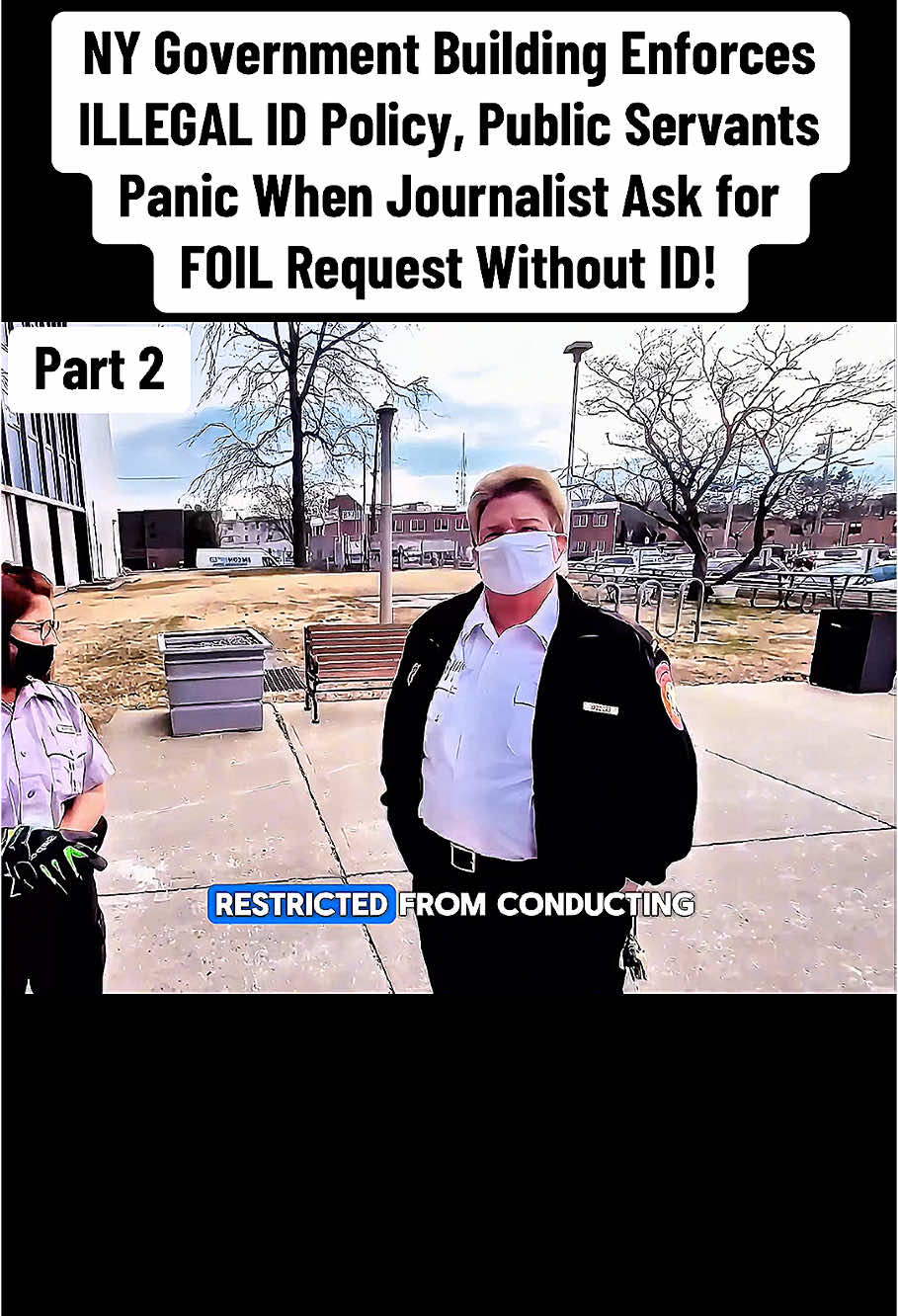 NY Government Building Enforces ILLEGAL ID Policy, Public Servants Panic When Journalist Ask for FOIL Request Without ID! #cops #copsoftiktok #law #id #viral #trending #camera 