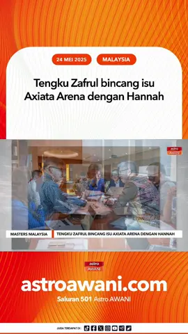 Tengku Zafrul dan Hannah Yeoh bincang isu titisan air di Axiata Arena. PSM sahkan ia berpunca daripada pemeluwapan, bukan kebocoran bumbung. #AWANInews