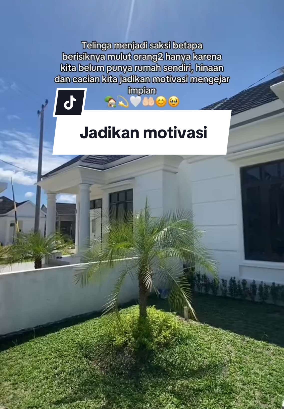 Jadikan motivasi untuk mengejar impian🏡🤍💫🥹 #capcut #dliararesidence #pesona9pelangi #rumahidaman #komersil #rumahberjutaceritacinta #fyp #banjarbaru #fypage 