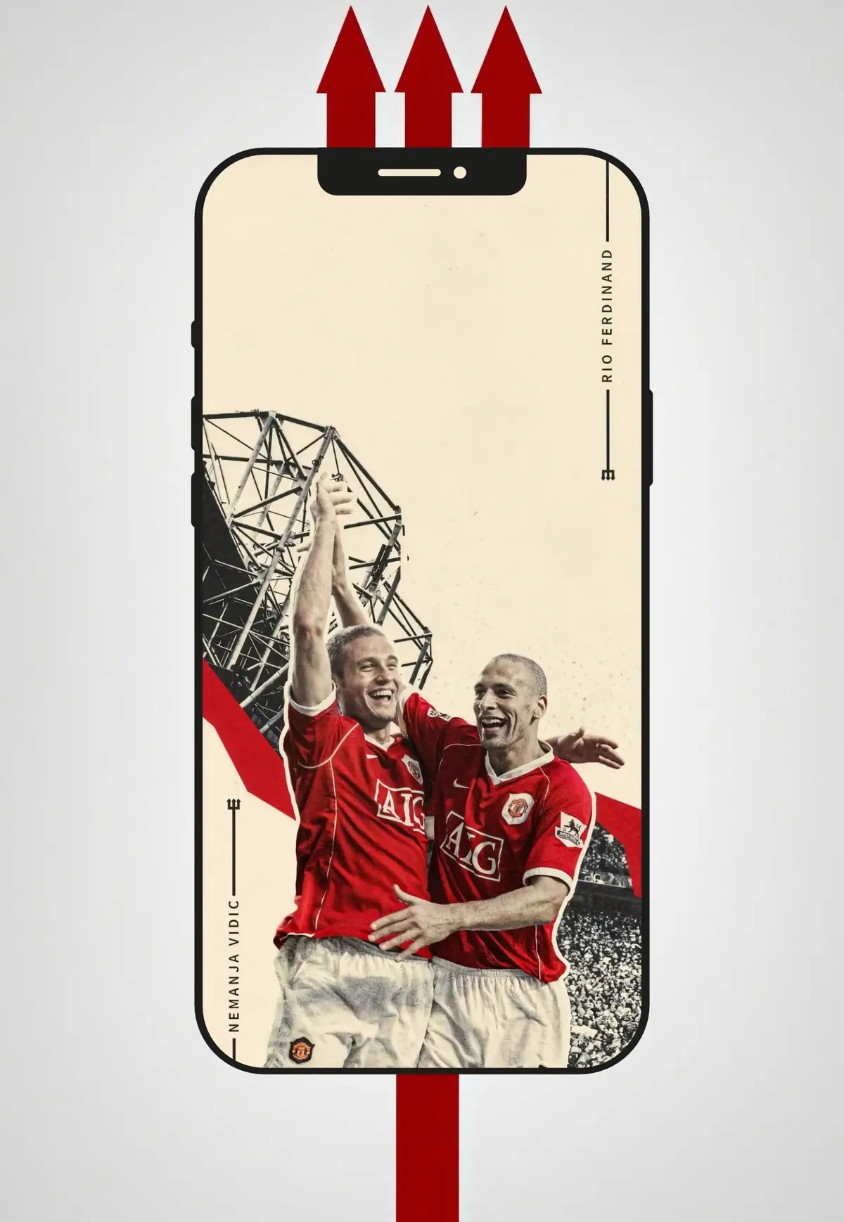 Fredinand&Vidić ❤️👹 #wallpaper #4k #manchesterunited #Red #แมนยู #legend 
