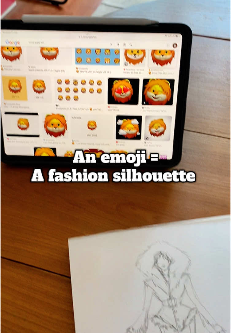 Lion outfit ! 🦁🦁 #silhouettedujour    #fashionstudent #fashionillustration #fashionillustrator #fashiondrawing #lion #fashionschool #tiktokart #creativeprocess 