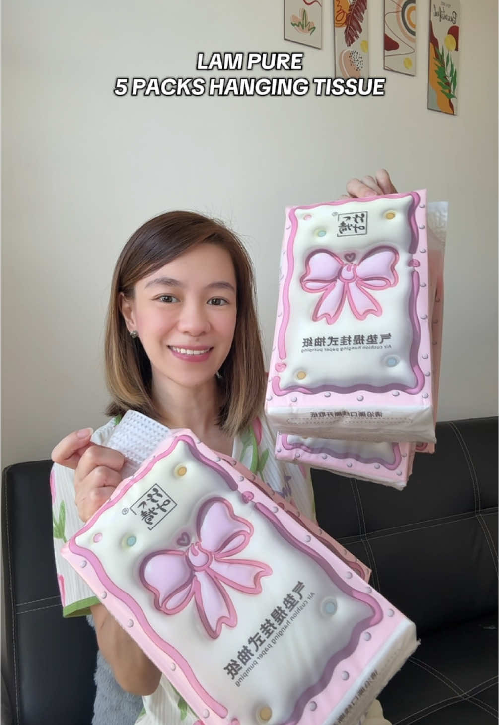 LAM PURE 5 PACKS HANGING TISSUE #hangingtissue #trendingtissue #tissuepaper #hangingtissuepaper #tissue 