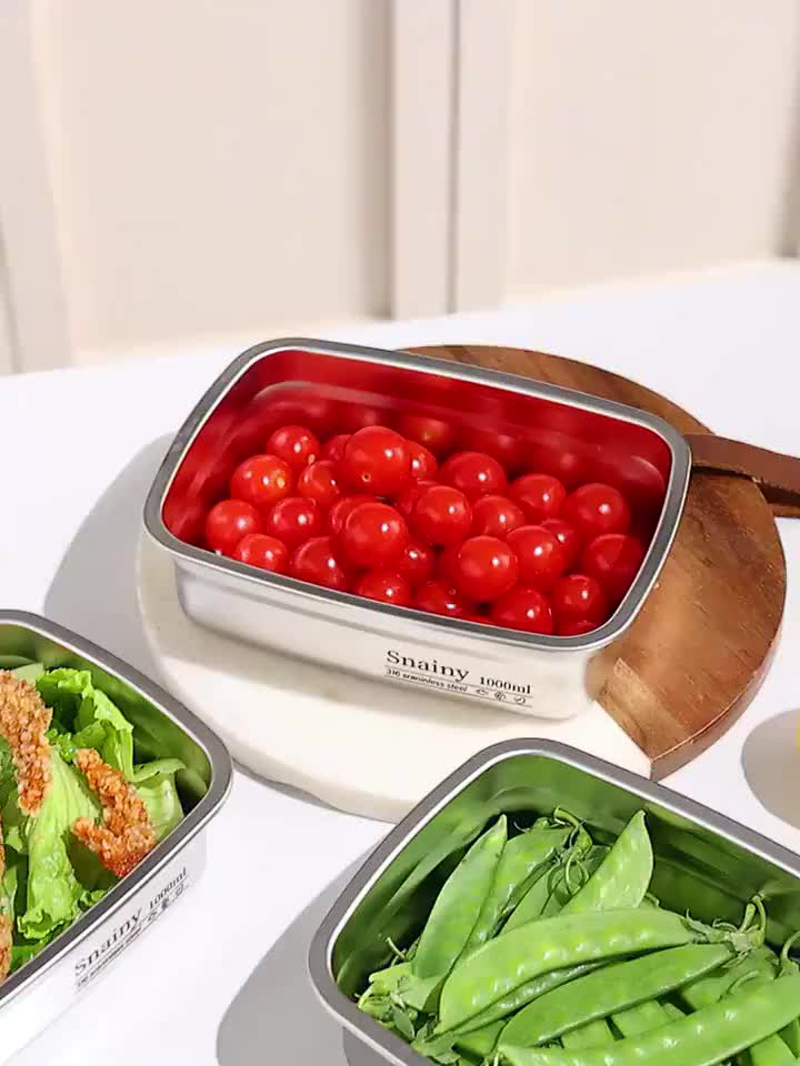 316 Stainless Steel Food Storage Container With Cover#Food Storage # Food Fresh Keeping  