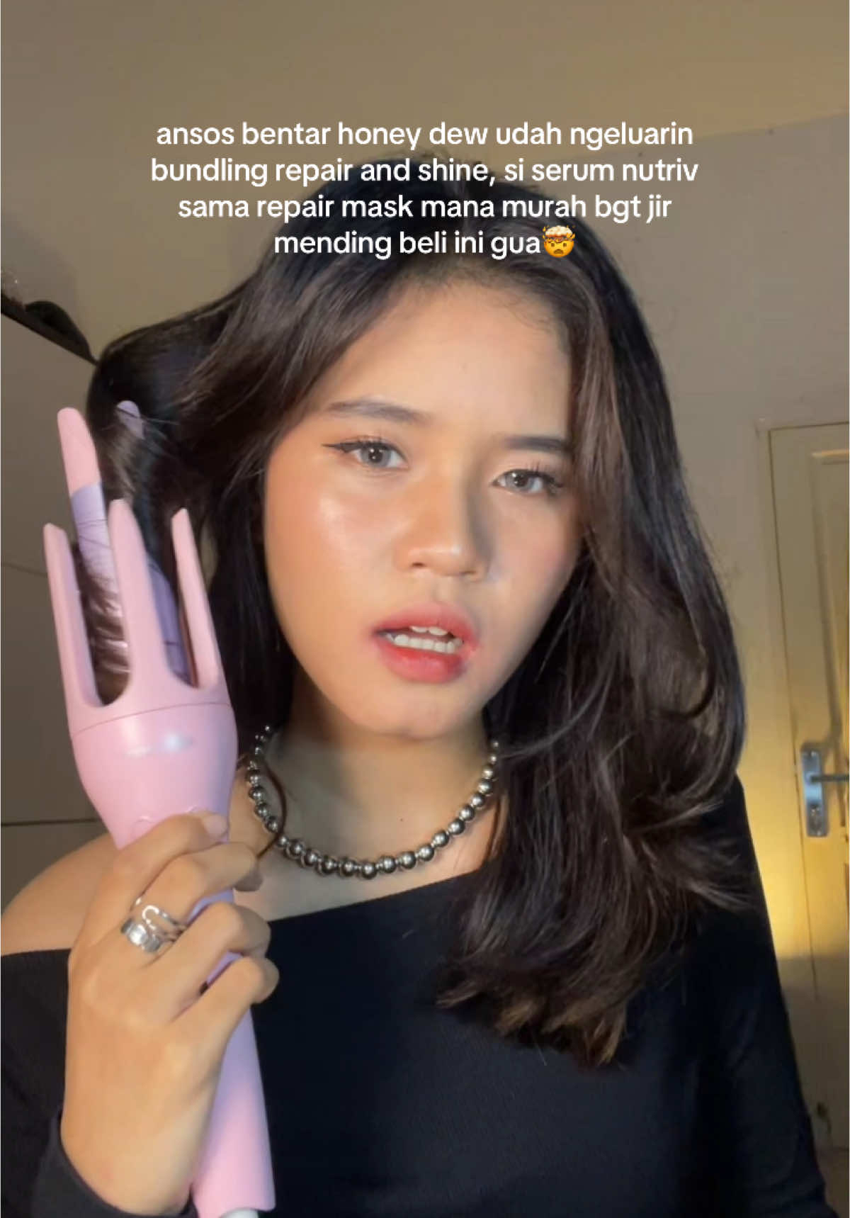 secinta itu sama hair serum ini, wanginya juga enak bgt!!!🥹🫵🏻 #makarizo #honeydew 