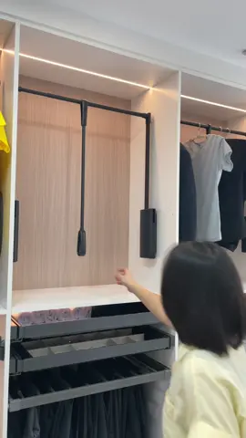 Not every closet is easy to reach. But with a gentle pull, this Wardrobe Lift brings everything down to you — smooth, stable, and space-saving. It’s not just hardware. It’s smart design that makes everyday living easier — and makes your closet work harder. #ClosetHardware #StorageSolutions #HomeOrganization #ClosetAccessories #HomeImprovement #InteriorDesign #StorageHacks #WardrobeAccessories #SpaceSaving #ClosetDesign 