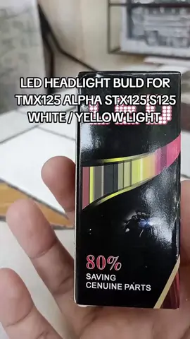 H6 HEADLIGHT LED BULD FOR TMX125 ALPHA STX125 GS125 ,WHITE / YELLOW LIGHT COLOR,