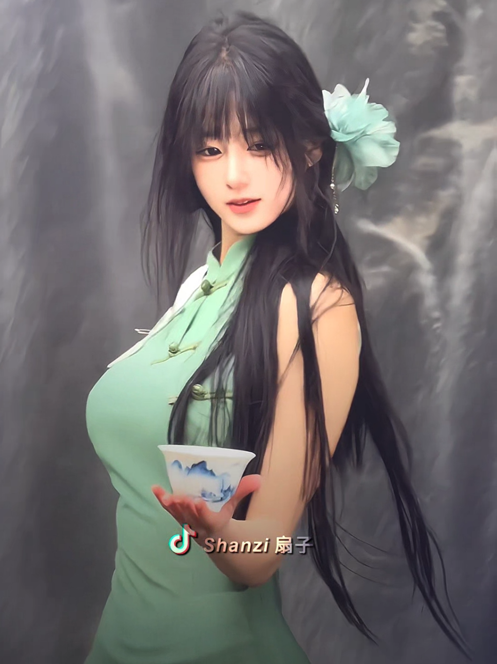 #douyin抖音 #hairstyle #chinesegirl #haircut #outfit #fyp #shanzi扇子 