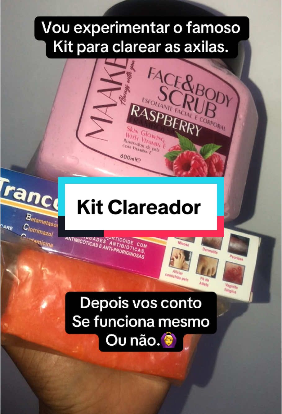 Vamos ver se funciona mesmo ou não. #castanhadicas #clareadordemanchas #axilas #corpo 