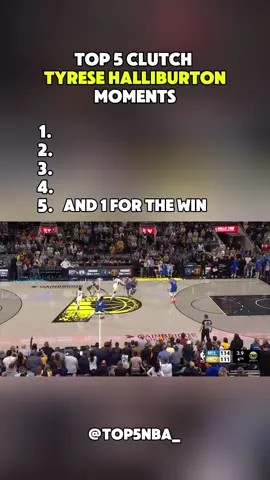 Clutch Tyrese Halibutton Moments 🔥#NBA #top5 #basketball #sports #tyresehaliburton #indianapacers #overrated 