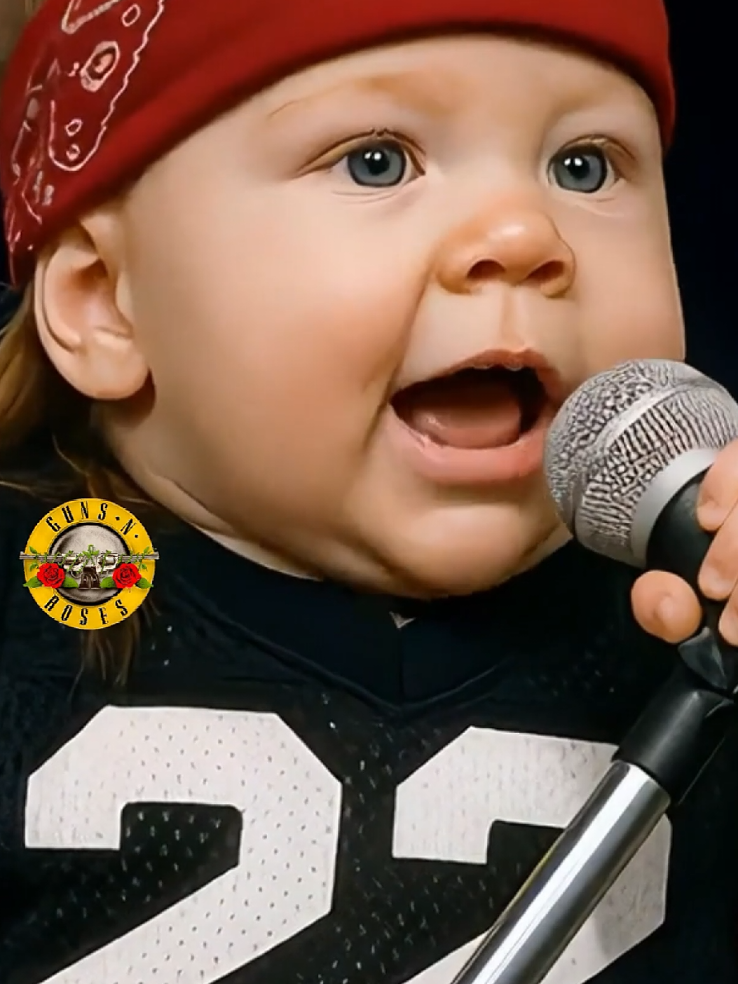 Baby N' Roses #gunsnroses #babyAI #gunsnrosesfans #babyoftiktok #90s #hardrock #metal #rock #baby 