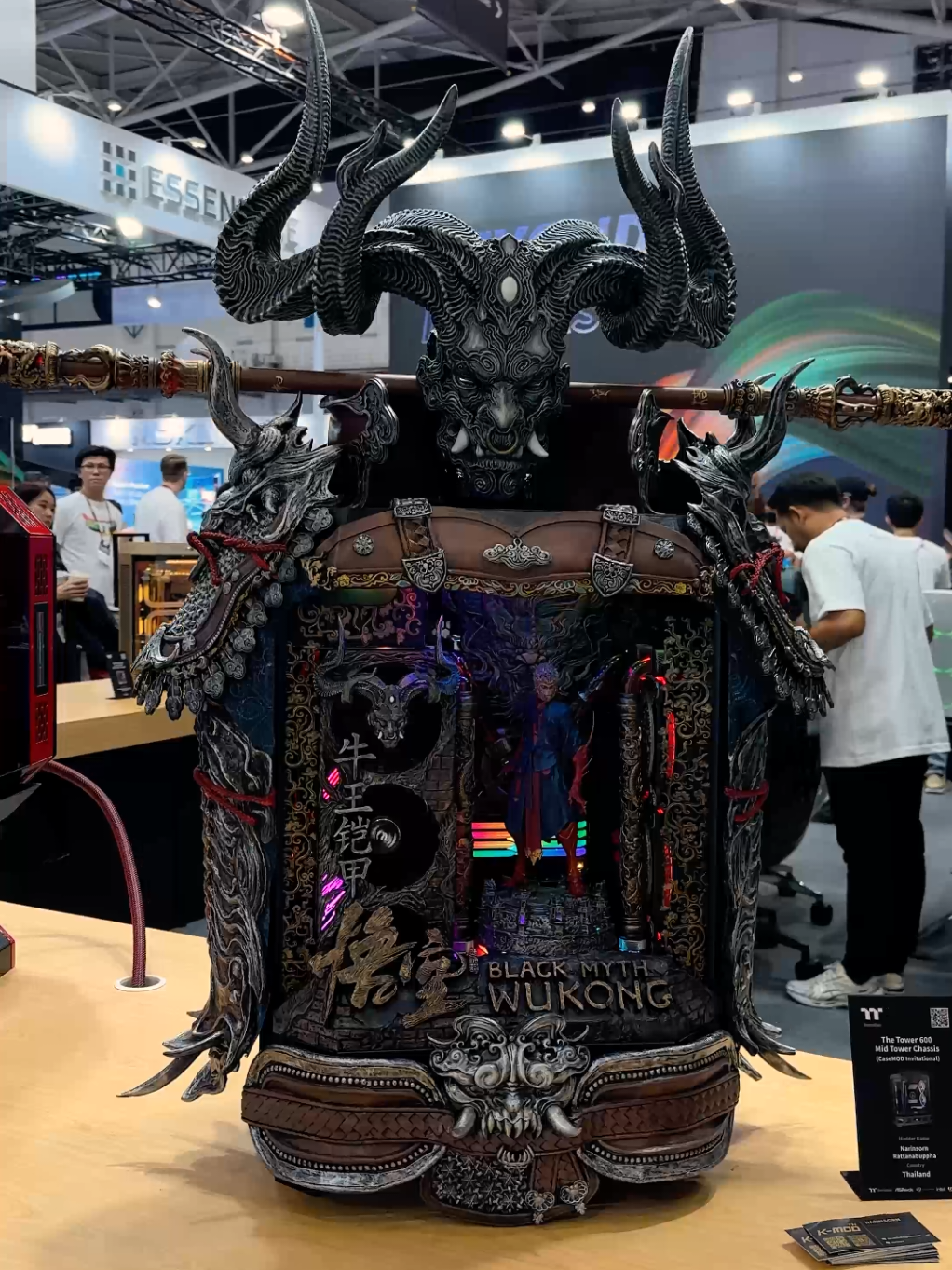 اغرب تجميعة ممكن تشوفها مبنية على لعبة ووكونج 🤩💯 #blackmyth #wukong #computex #computex2025 #taipei #tech #pc #pcgaming #عرب_هاردوير