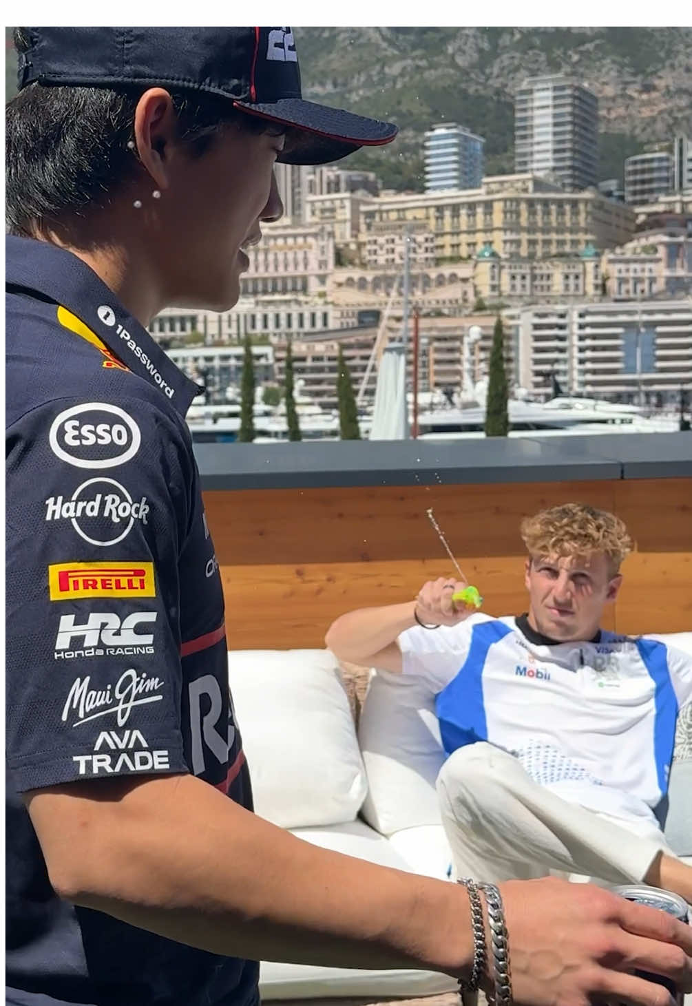 Double trouble 😉  #f1 #playfight #funny 