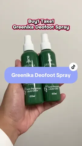 Replying to @Ms. Onlyyou Buy1 Take1 Greenika Deofoot Spray! Dalii habang nakasale!! #greenikadeofootspray #deofootspray #footspray #greenika #greenikaph 