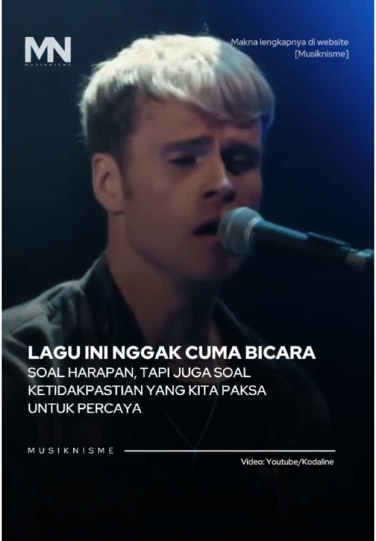 Lagu ini mengajak kita menyelami ruang paling rapuh dalam diri: ketika kita tahu kita pernah gagal, pernah ditinggalkan, pernah hancur tapi masih mencoba. Masih menggenggam “high hopes”, bukan karena kita yakin… tapi karena kalau nggak percaya lagi, kita mungkin benar-benar tenggelam. High Hopes bukan lagu tentang happy ending. Ini lagu tentang bertahan hidup secara emosional. Tentang bagaimana kita, sebagai manusia, terus berusaha menyusun ulang hidup yang sudah jatuh, dengan keyakinan yang kadang dibangun di atas puing-puing yang sama. Lagu ini sangat jujur, bahwa kadang kita hanya butuh seseorang untuk jadi alasan supaya kita tetap percaya. Tapi juga sadar, bahwa orang itu bisa pergi, dan harapan itu bisa hilang kapan saja. Maka dari itu, High Hopes adalah refleksi: bukan tentang apa yang bisa didapat dari hidup… tapi tentang apa yang mau kita pertaruhkan hanya demi merasa masih hidup. Kalau kalian denger lagu ini… yang paling kerasa: harapan, atau luka yang belum sembuh? #musiknisme #kodaline #highhopes 