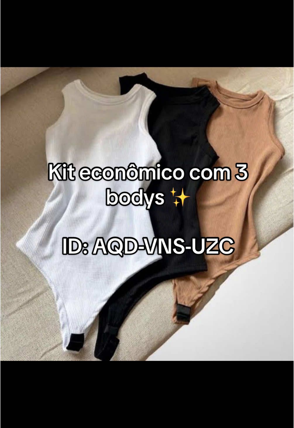 KIT 3 Body Feminino Atena Canelado Regata Premium Ana ruga.    ID: AQD-VNS-UZC #kit #body #euamo 