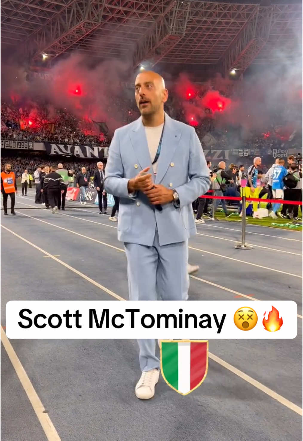 Napoli stadium just can’t get enough of Scot-to McTominay 😅🏆🔉 @Decibel Bellini  🗣️ SCOT-TO 🗣️ SCOT-TO 🗣️ SCOT-TO #napoli #seriea #scottmctominay #scotto 