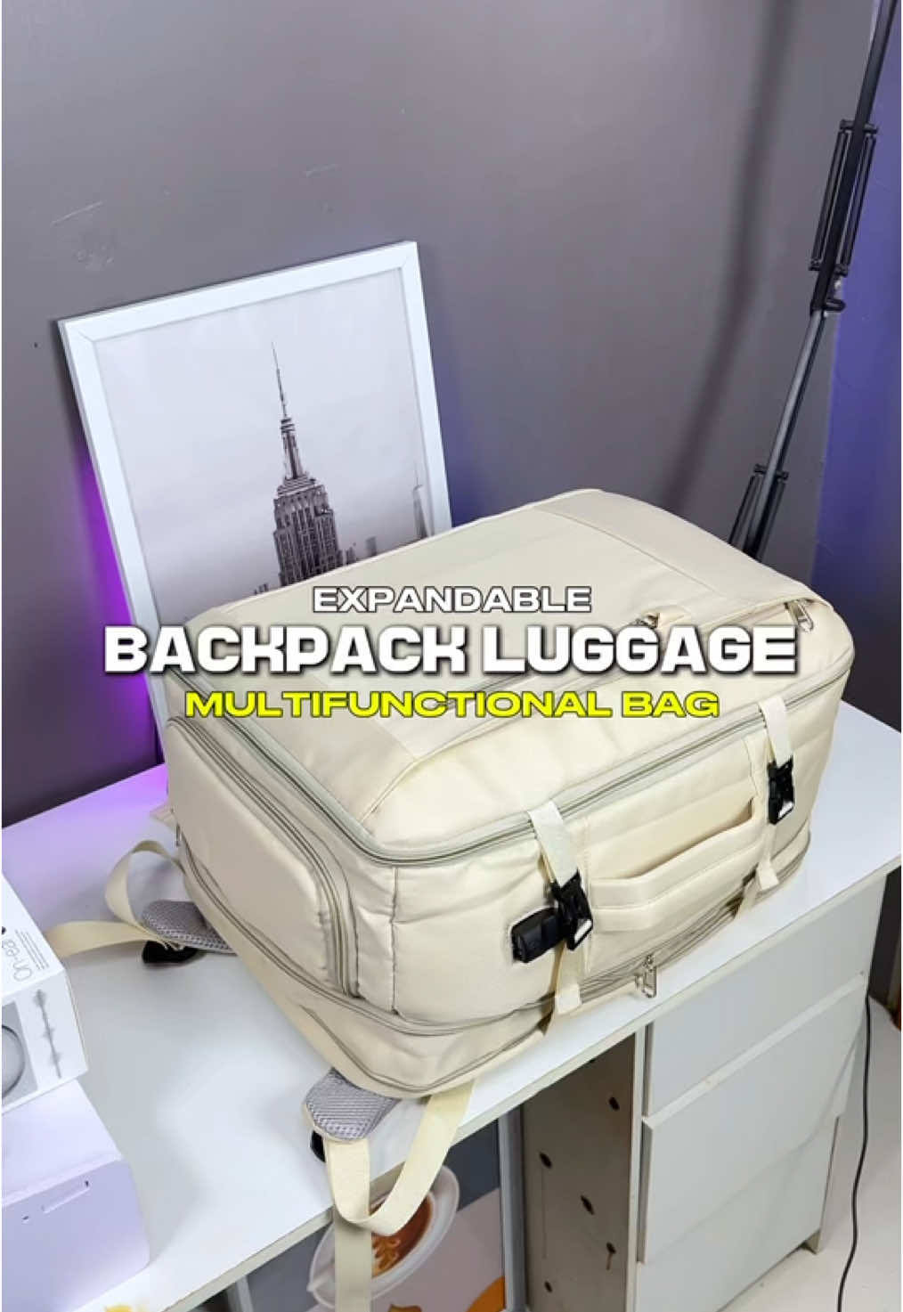 Replying to @💖Gillian🥰 With shoe compartment narin po itong expandable travel bag natin. Multi-purpose backpack na pwedeng pang-school bag, office bag, at large capacity travel bag with multiple carry options: luggage-style carry, handbag, or backpack! #travelbackpack #expandablebackpack #travelbagbackpack #travelbag #travelbaghandcarry #flightapprovedbag 