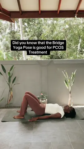 The bridge pose, also known as Setu Bandhasana, is a yoga asana that can be beneficial for managing PCOS symptoms by promoting hormonal bal-ance, improving circulation, and reducing stress.  Save to practice later✅🤍